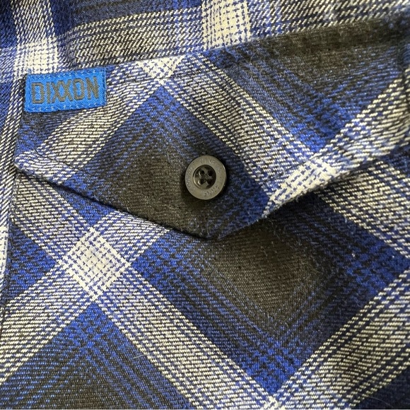 Dixxon Flannel Co. - "The Riot" Men's Small - Blue/Black/White Plaid - Picture 4 of 10